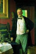 August Jerndorff Portrait of Carl Jacobsen, Carlsberg china oil painting artist